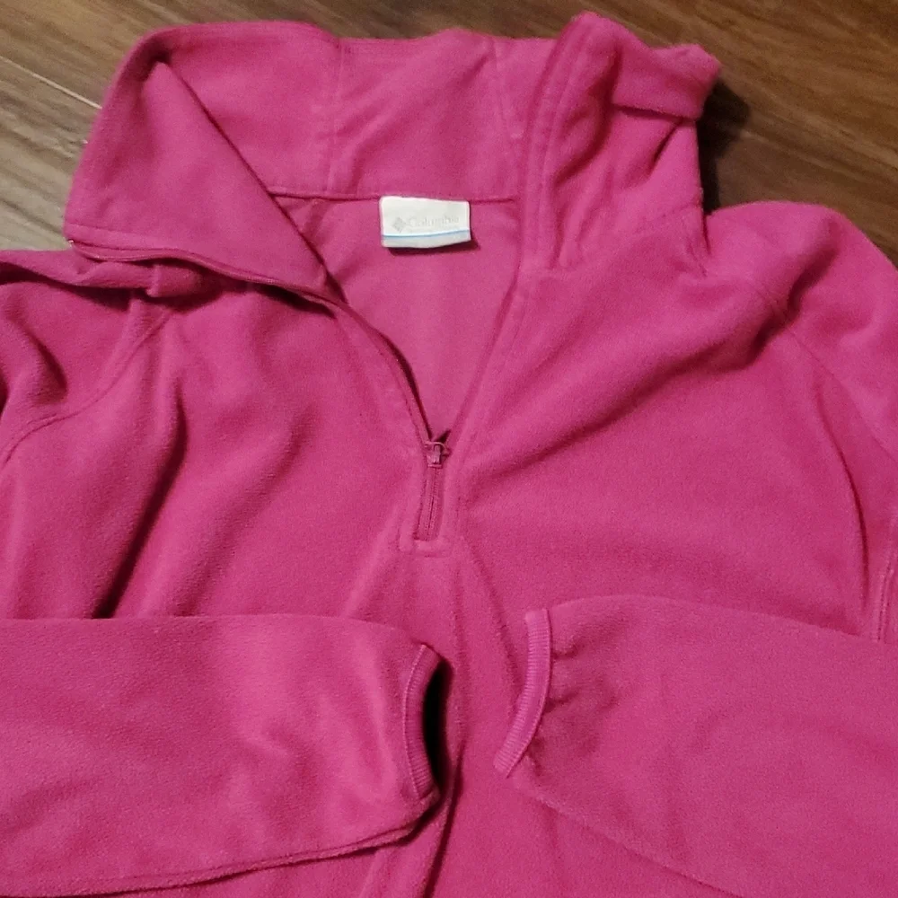 Columbia Women's Pink Cowl Neck Quarter Zip Sweater - Picture 3 of 7